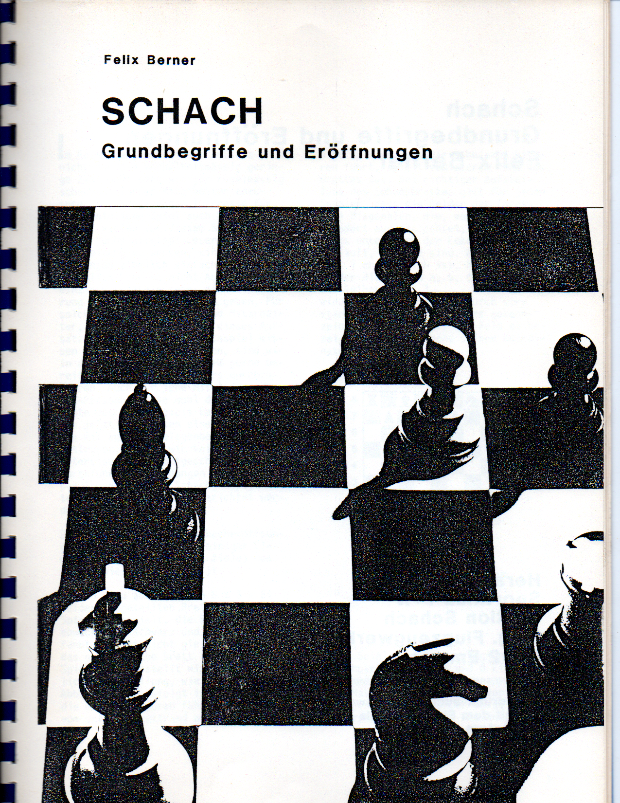 Title page of Felix Berner's chess brochure